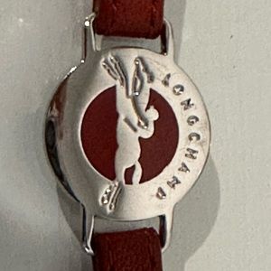 Longchamp leather bracelet red
